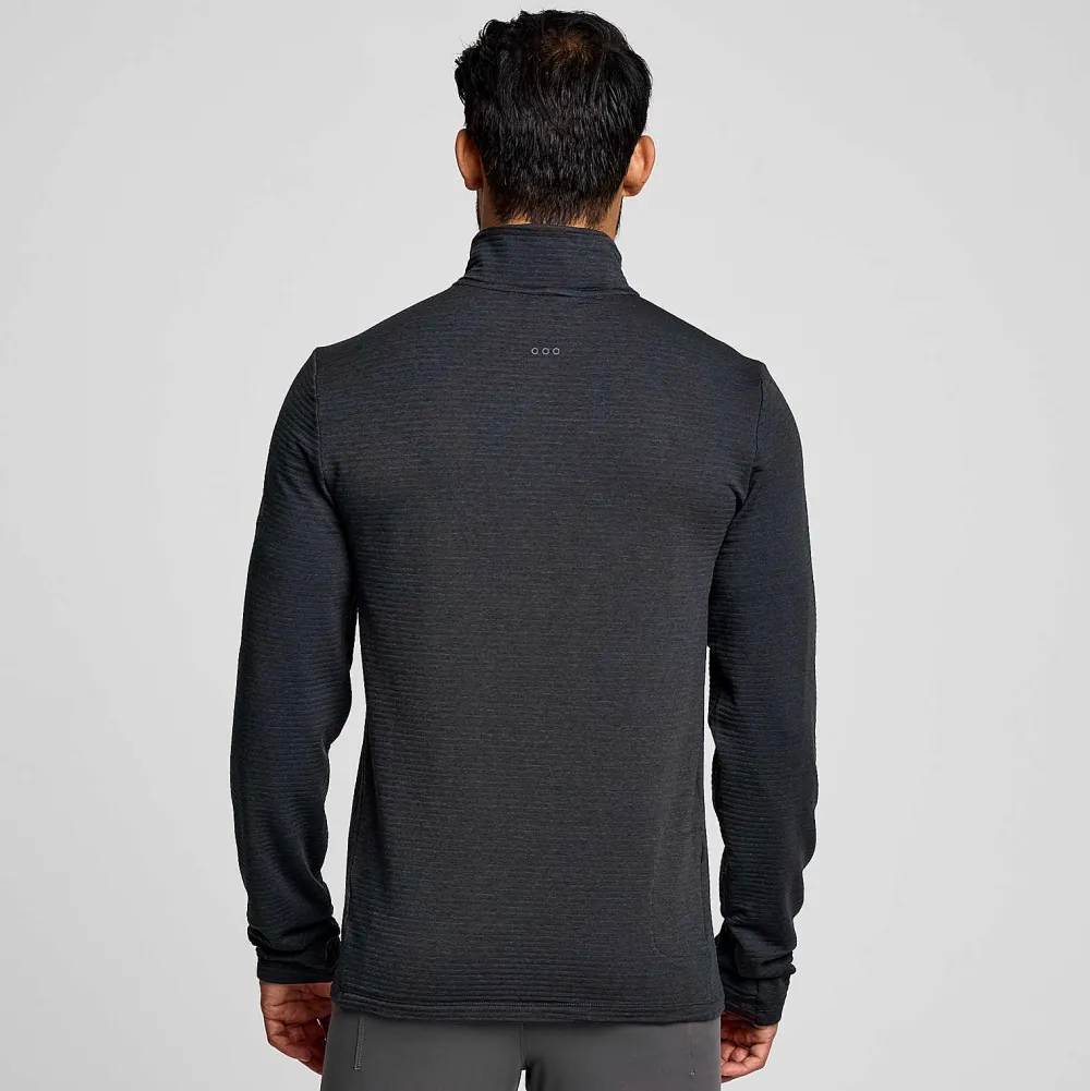 Saucony Heren Triumph 3D 1/2 Zip Black Heather|Heren Jacks En Vesten