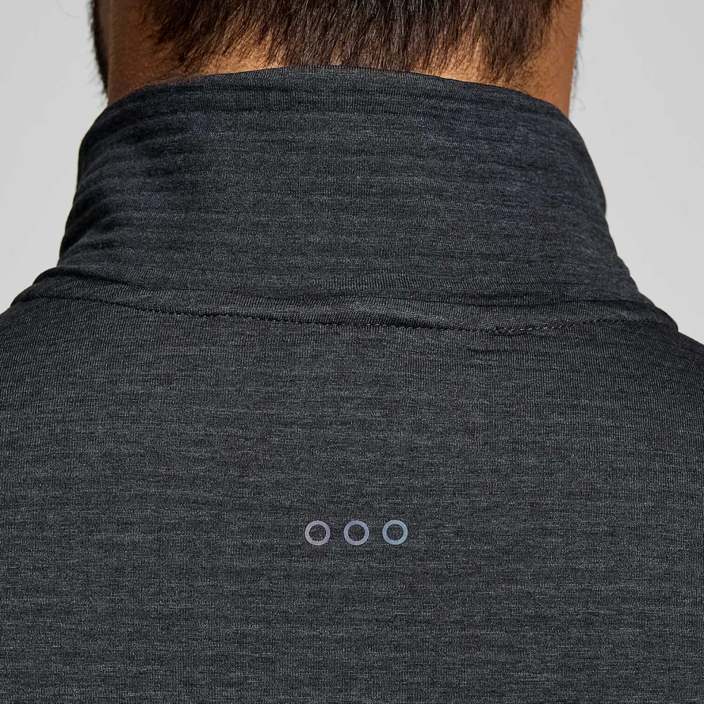 Saucony Heren Triumph 3D 1/2 Zip Black Heather|Heren Jacks En Vesten