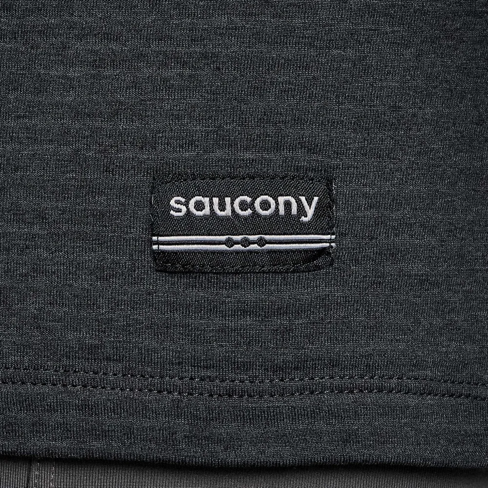 Saucony Heren Triumph 3D 1/2 Zip Black Heather|Heren Jacks En Vesten
